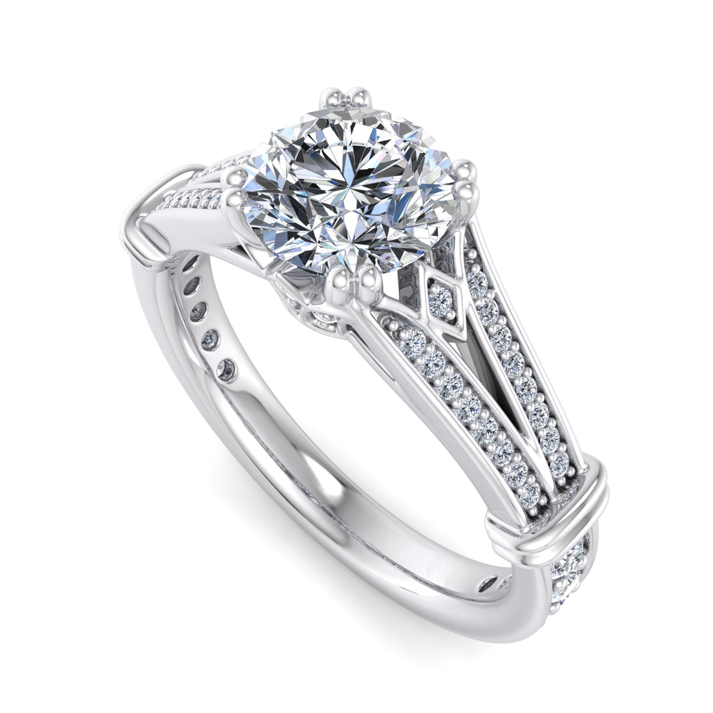 Georgia Art Deco Engagement Ring